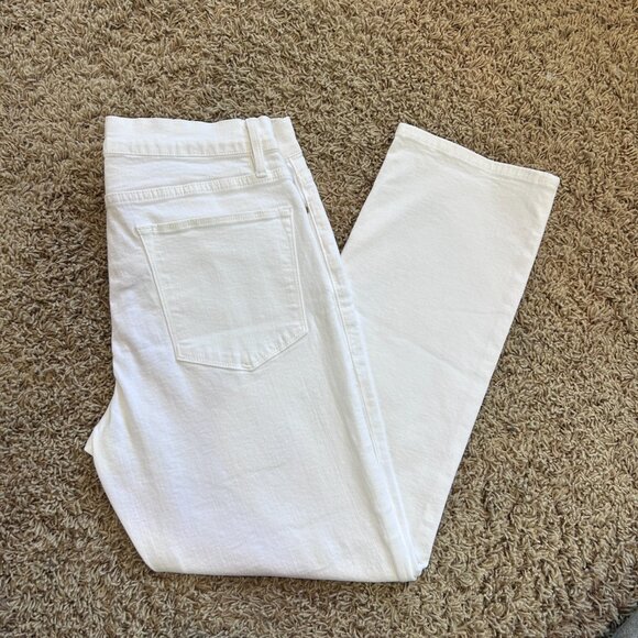 FRAME Le High Straight Jeans in White Women's Size 31 High Rise Cropped - Picture 4 of 7